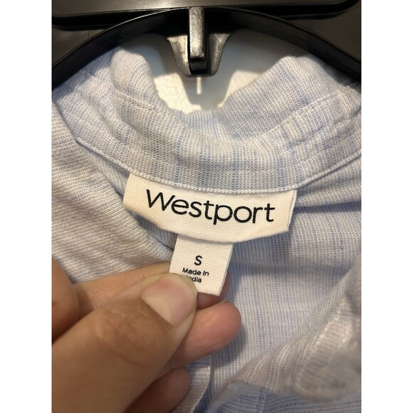 WESTPORT Women’s Size Small L Lightweight Cotton Tunic Style Shirt Button Detail - Picture 2 of 5